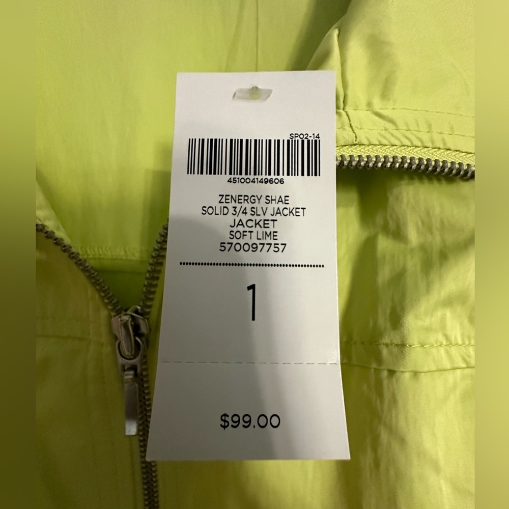 NWT Zenergy By Chicos Shae Solid 3/4 Sleeve Jacket - Size M ( chicos 1) - Picture 3 of 6
